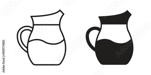 Jug icon in editable style. Vector icon graphics
