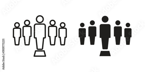 Leadership icon in editable style. Vector icon graphics