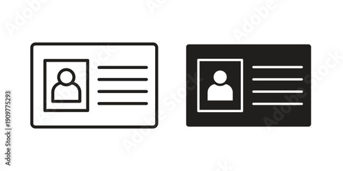 License icon in editable style. Vector icon graphics