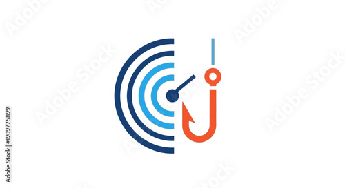 Magnet Attracting Metal Hook with Lines.