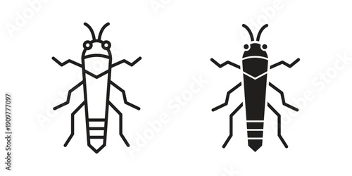 Locust icon in editable style. Vector icon graphics