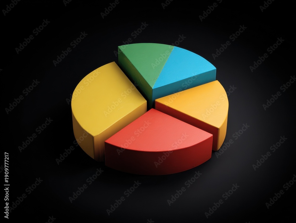 Obraz premium pie chart isolated on a transparent background ar 43