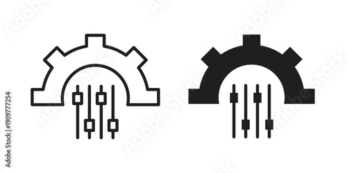 Mass customization icon in editable style. Vector icon graphics
