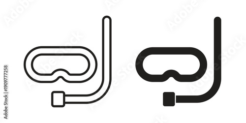 Mask snorkel icon in editable style. Vector icon graphics