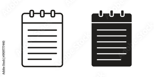 Memo Pad icon in editable style. Vector icon graphics