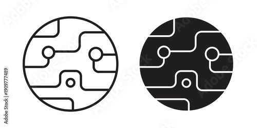 Mercury icon in editable style. Vector icon graphics