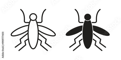 Mosquito icon in editable style. Vector icon graphics