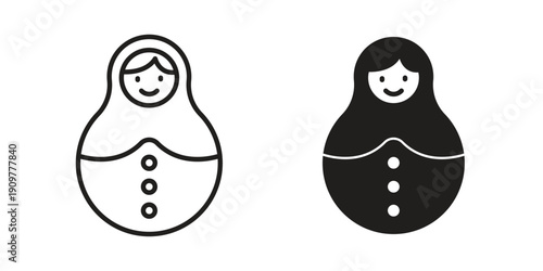 Nesting dolls icon in editable style. Vector icon graphics