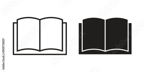 open book icon in editable style. Vector icon graphics