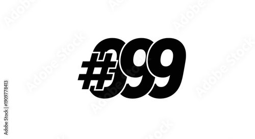 number 99 hashtag symbol