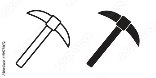 Pickaxe icon in editable style. Vector icon graphics