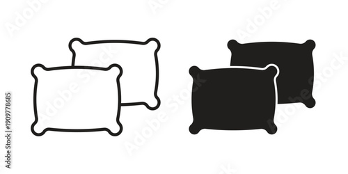 Pillow icon in editable style. Vector icon graphics