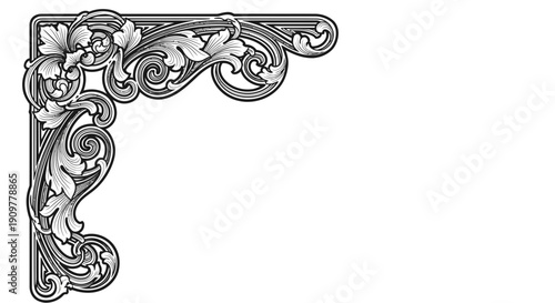 ornate floral corner border design
