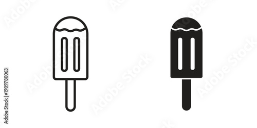 Popsicle icon in editable style. Vector icon graphics