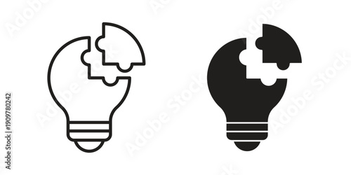 Problem solving icon in editable style. Vector icon graphics