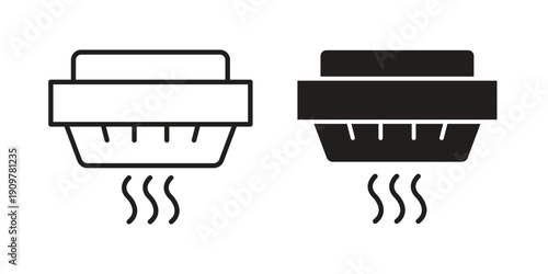 Sensor smoke icon in editable style. Vector icon graphics