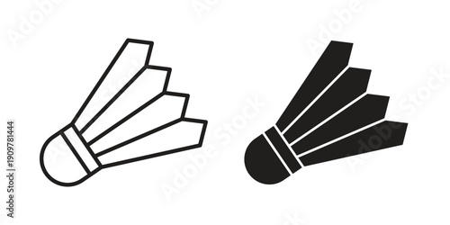 Shuttlecock icon in editable style. Vector icon graphics