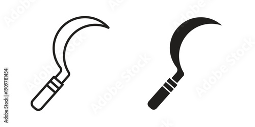 Sickle icon in editable style. Vector icon graphics