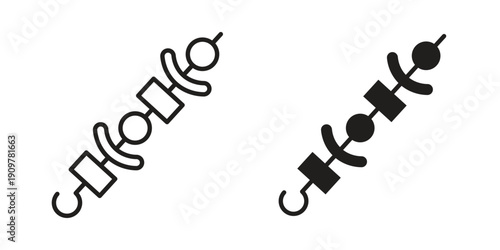 Skewer icon in editable style. Vector icon graphics