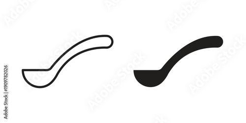Spoon icon in editable style. Vector icon graphics