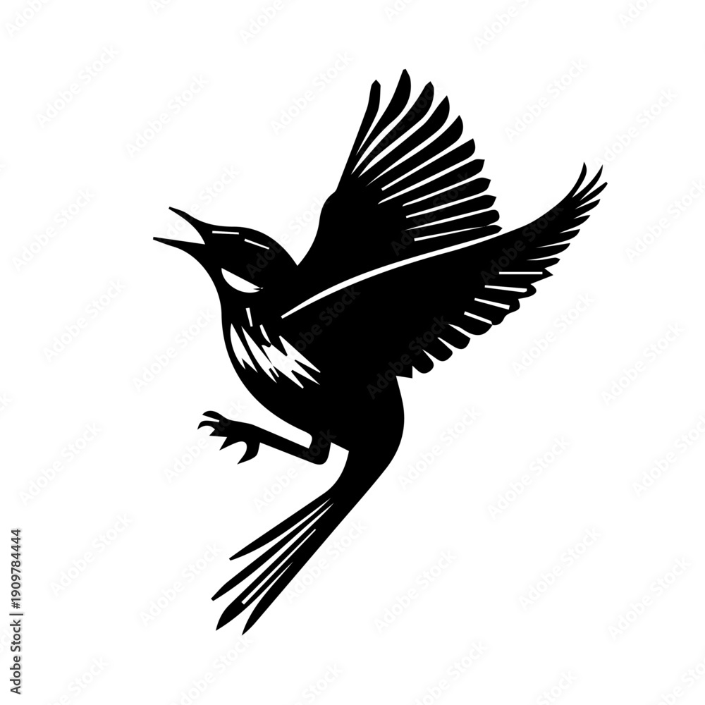 Fototapeta premium vector illustration of a Skylark bird