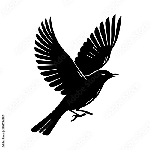 vector illustration of a Skylark bird
