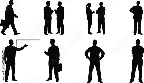 Business People Silhouettes Mega Pack for Corporate Meeting and Partnership
