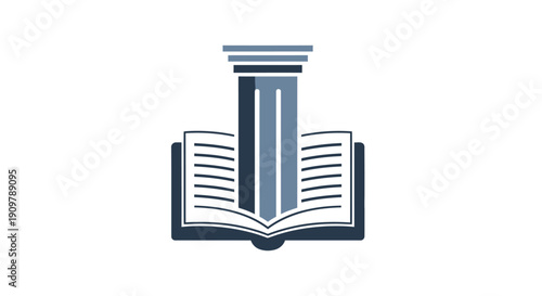 Open Book with Column Icon.