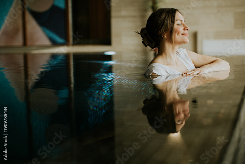 Woman enjoys a quiet moment...