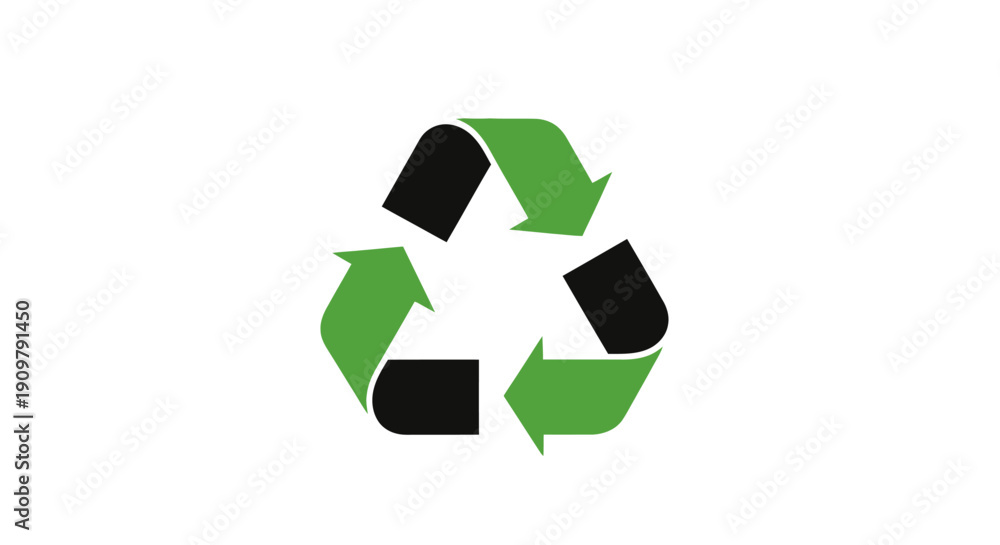 Obraz premium Recycling symbol made of arrows.