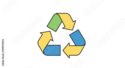 Recycling symbol made of arrows.