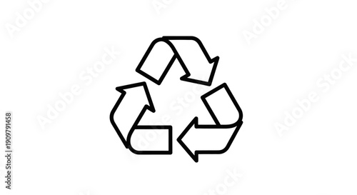 Recycling Symbol Icon Simple Design.