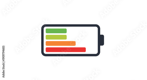 Battery power level indicator icon.