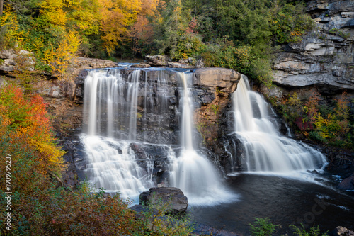 waterfall in autumn