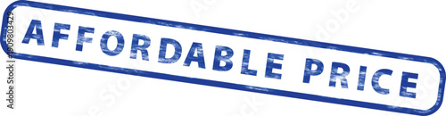 Blue Affordable Price stamp or discount label vector, for marketing or advertising mockup, Isolated on transparent background, png