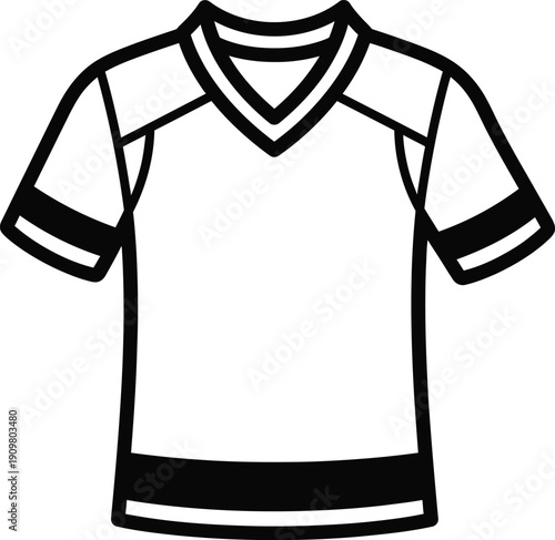 T-shirt for sports games vector art on white background 