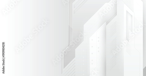 Abstract Cityscape: A contemporary architectural design features a sleek arrangement of towering, minimalist structures, illustrating urban elegance and geometric forms.