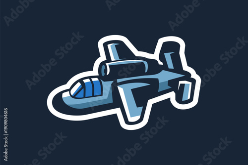 german world war II fighter jet vector illustration
