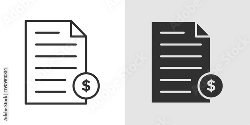 Bill Payment Icon representing utility payments, online billing, and financial transactions.