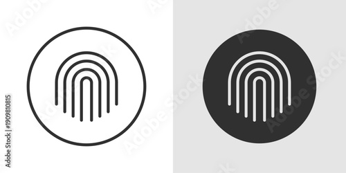 Biometric Icon representing identity verification, secure access, and biometric authentication.