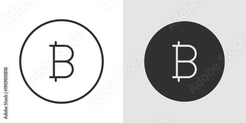 Bitcoin Icon representing cryptocurrency, digital money, and decentralized finance.