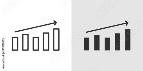 Finance Chart Icon representing financial data visualization, market trends, revenue analysis, and performance tracking in business and investment contexts.