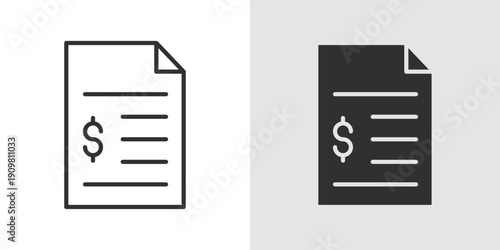Bank Statement Icon representing official banking records, account summaries, transaction history, and financial reporting for personal or business accounts.