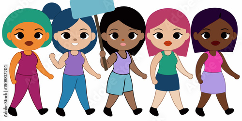 International Women’s Day Flat Vector Illustration