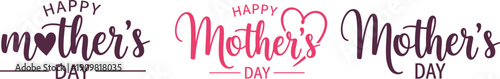 Happy mother's day greeting card with heartfelt typography