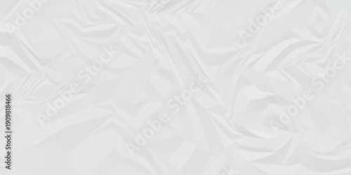 Crumpled paper Blank white crumpled and creased paper poster. Isolated light grungy wrinkled torn old paper material abstract texture background.