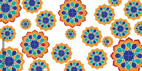 Abstract Seamless Floral Pattern | Decorative Flower Background Vector