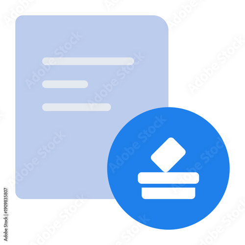 Tax Process Icon – Donation Deduction Document and Finance Symbol