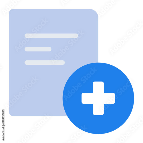 Tax Process Icon – Medical Expense Document and Finance Symbol