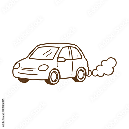 Car with exhaust illustration vector on a white background
Vector illustration on a white background